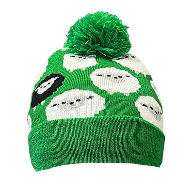 All Over Sheep Pattern Kids Hat Green